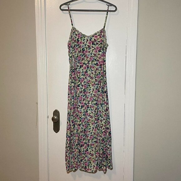 ZARA FLOWER PRINTED MIDI DRESS SIZE M - Picture 5 of 12